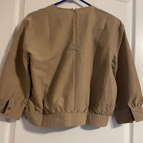 NWT Evidnt Los Angeles Tan Blouse Top Jacket Size Small or Large Available Basic - Picture 2 of 8